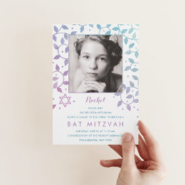 Invitaciones a Mitzvah del murciélago moderno mora