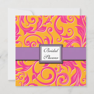 Invitaciones a Naranja Damasco y ducha de novia ro
