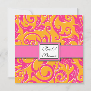Invitaciones a Naranja Damasco y ducha de novia ro