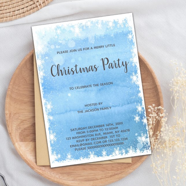 Invitaciones a Navidades azules (Blue Christmas Invitations)
