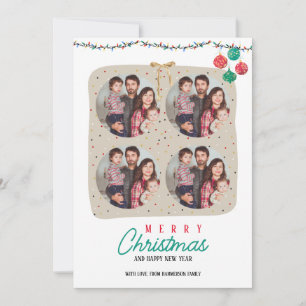 Invitaciones a Navidades de fotografía familiares 