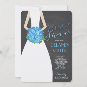 Invitaciones a novias con ducha de novia con table