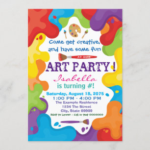 Invitaciones a Paint Art Party
