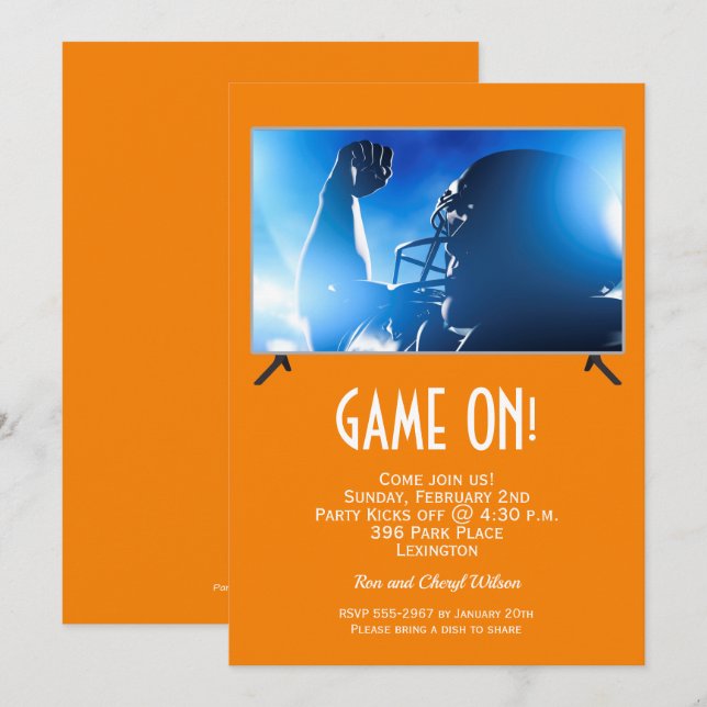 Invitaciones a partidos de fútbol de Big Screen (Anverso / Reverso)