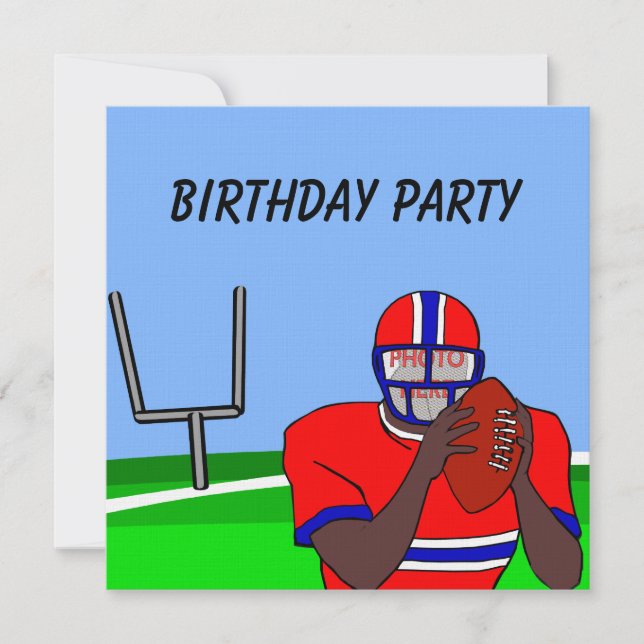 Invitaciones a partidos de fútbol de fotografía de (Anverso)