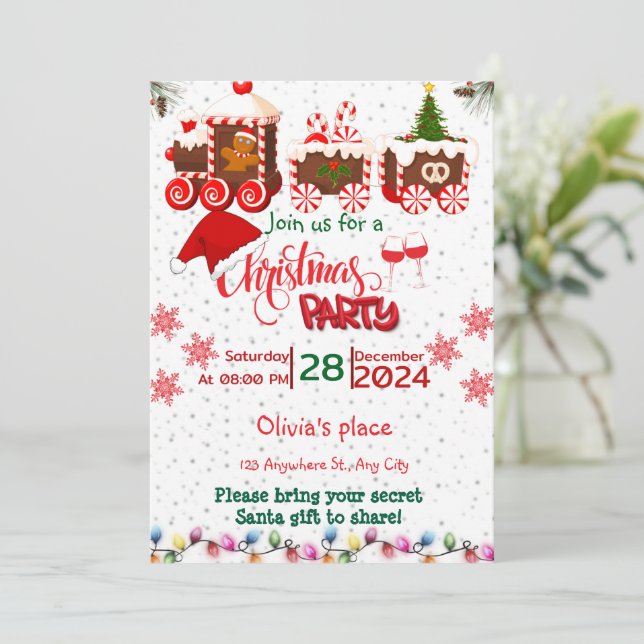 invitaciones a partidos de navidades de trenes roj (Anverso de pie)