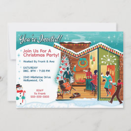 Invitaciones a partidos de Navidades modernos de m