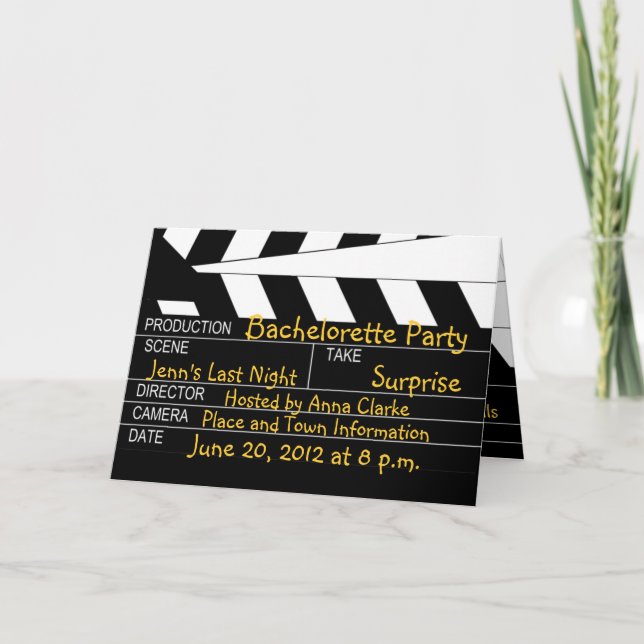 Invitaciones a películas de la Bachelorette Party (Anverso)