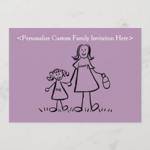Invitaciones a Personalizados de arte de la famili