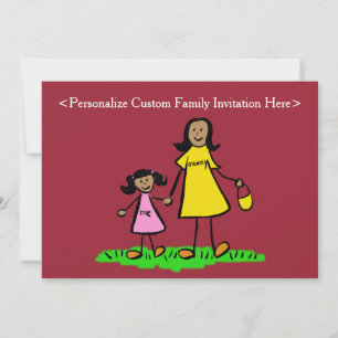 Invitaciones a Personalizados de arte de la famili