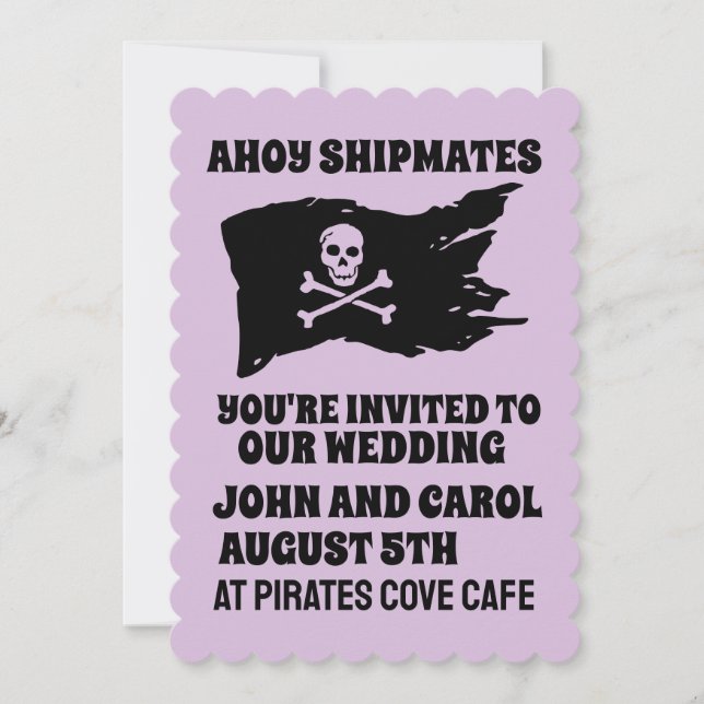 Invitaciones a personalizados de BODAS TEMÁTICOS P (Anverso)