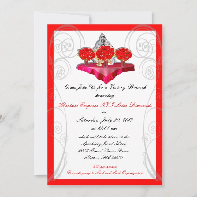 Invitaciones a Personalizados de brunch con victor (Anverso)