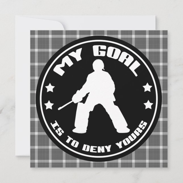 Invitaciones a Personalizados de citas de Goalie d (Anverso)