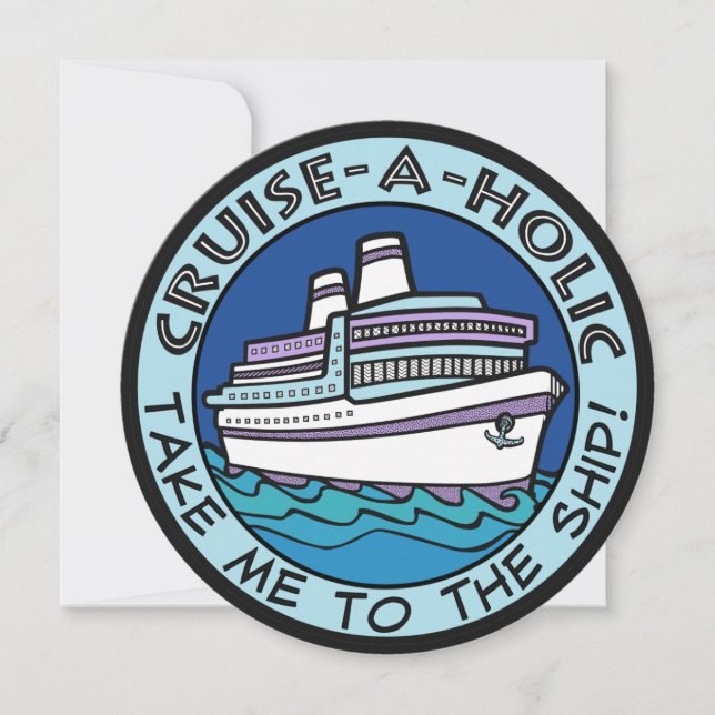 Invitaciones a personalizados de crucero-A-Holic (Anverso)