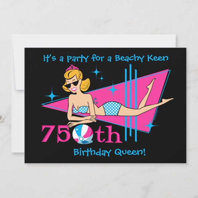 Invitaciones a Personalizados de cumpleaños número (Anverso)