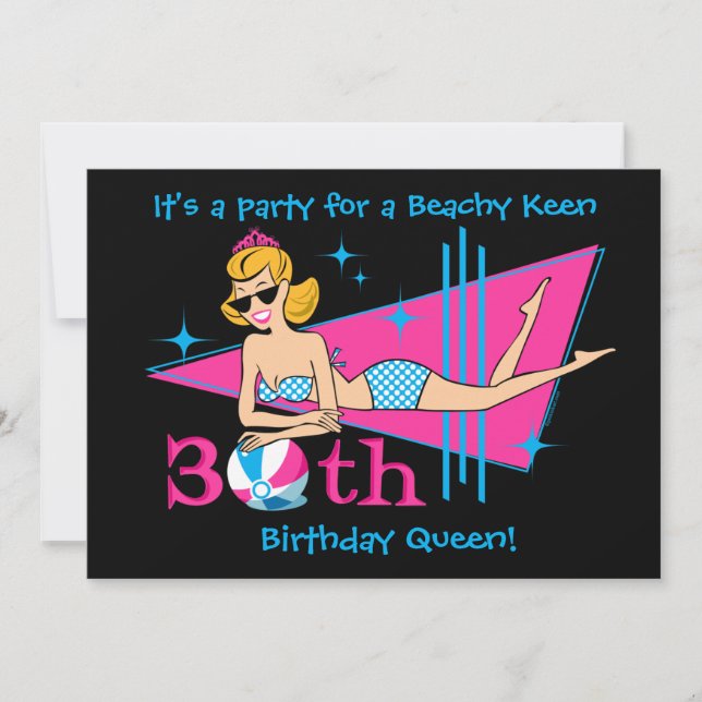 Invitaciones a Personalizados de cumpleaños número (Anverso)