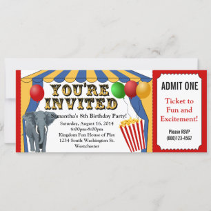 Invitaciones a Personalizados de entradas del Carn