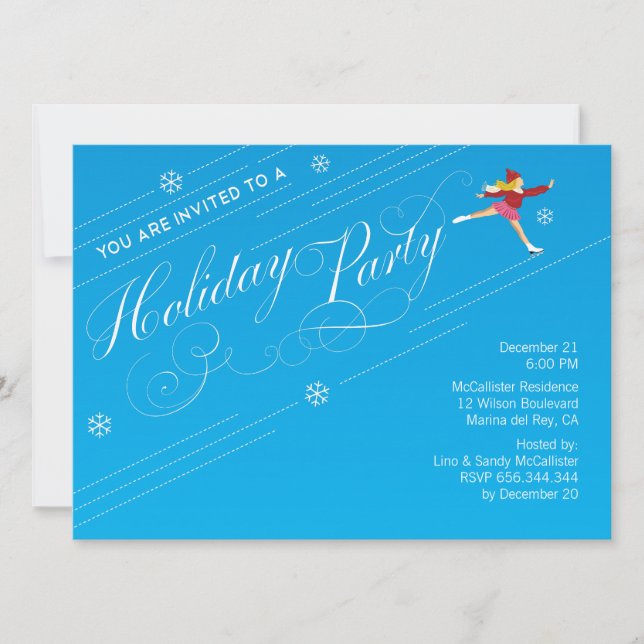 Invitaciones a Personalizados de fiestas de vacaci (Anverso)