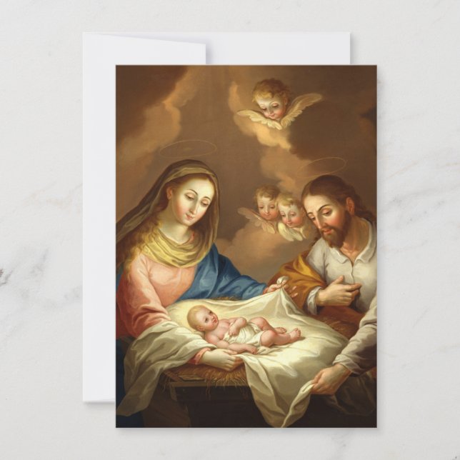 Invitaciones a personalizados de La Natividad (Anverso)