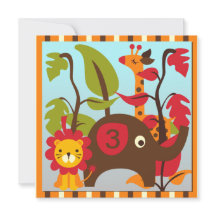 Invitaciones a Personalizados de Safari de Animale