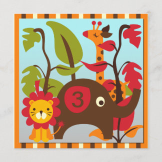 Invitaciones a Personalizados de Safari de Animale