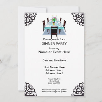 Invitaciones a Personalizados Fiestas de la cena