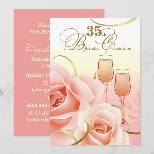 Invitaciones a Personalizados para la celebración  (Anverso / Reverso)