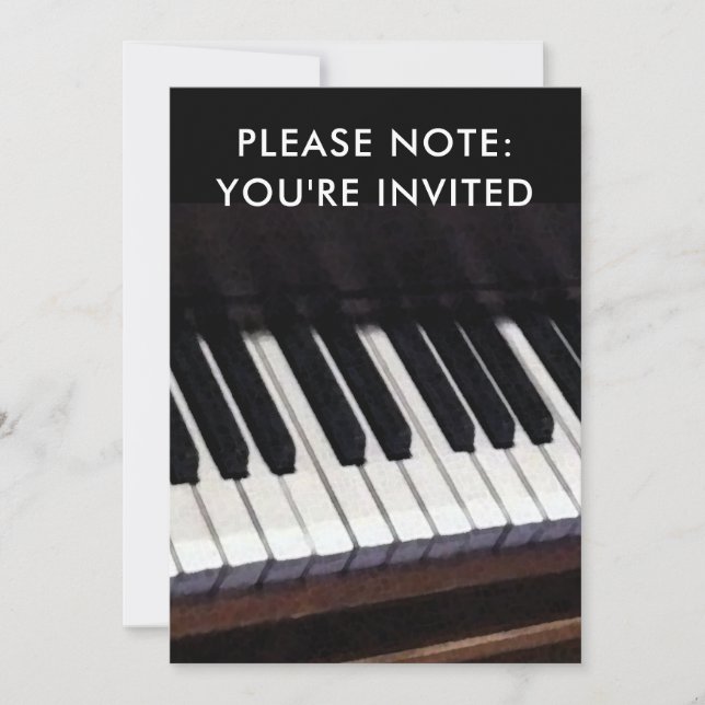 Invitaciones a Piano Recital (Anverso)