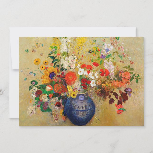 Invitaciones a pintar flores antiguas (Anverso)