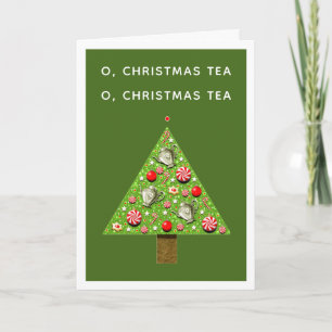 Invitaciones a plantillas de té para navidades