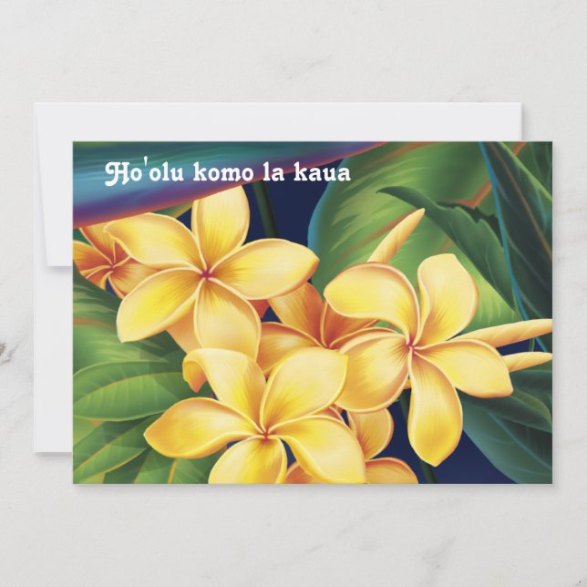 Invitaciones a Plumeria Luau (Anverso)