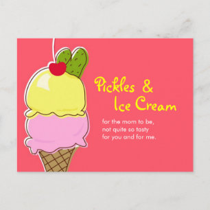 Invitaciones a postales de crema de hielo y pollit