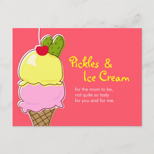 Invitaciones a postales de crema de hielo y pollit (Anverso)