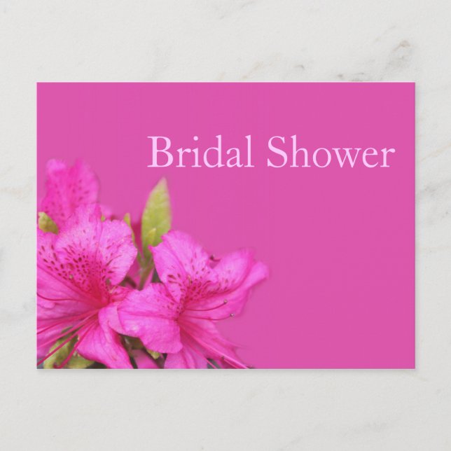 Invitaciones a postales de duchas de novias con fl (Anverso)
