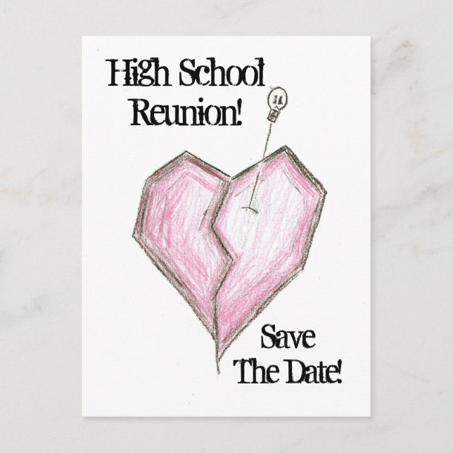 Invitaciones a postales para reunión de secundaria (Anverso)