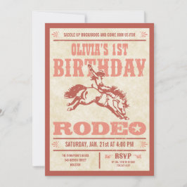 Invitaciones a Posters rodeo de cumpleaños de niña