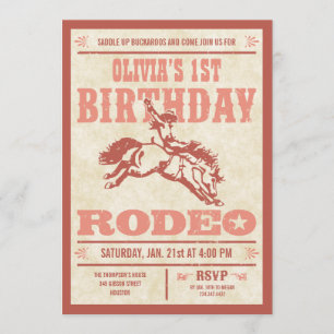 Invitaciones a Posters rodeo de cumpleaños de niña
