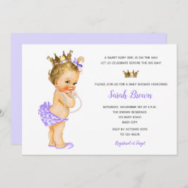Invitaciones a princesas vintage Morple Baby Blond