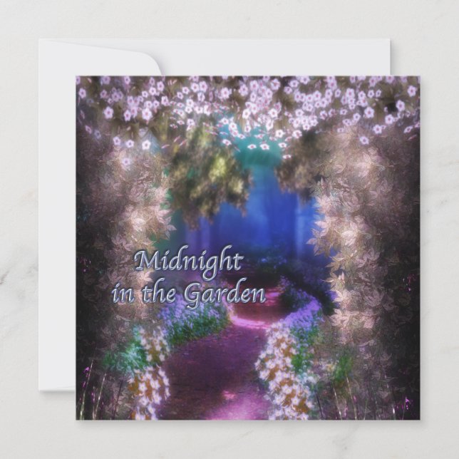 Invitaciones a Prom con luz de luna morada (Anverso)