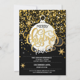 Invitaciones a puntos de navidad Fiesta Gold Spark
