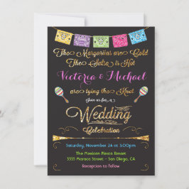 Invitaciones a Purpurinas de la Boda mexicana Fies