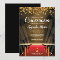Invitaciones a Quinceanera de la Alfombra Roja de