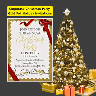 Invitaciones a Relieve metalizado dorado de Fiesta