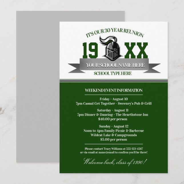 Invitaciones a Reunión de Banner Mascot (Anverso / Reverso)