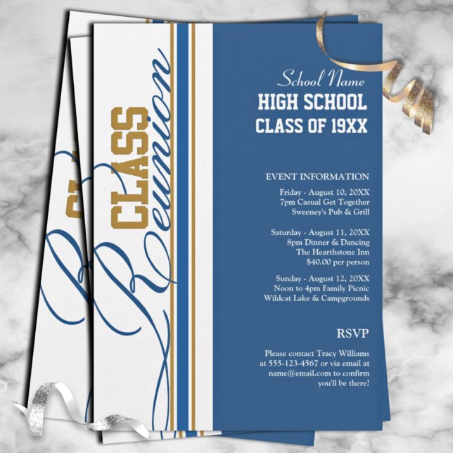 Invitaciones a reunión de clase de personalizable (Subido por el creador)