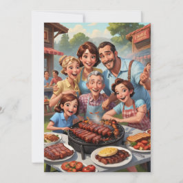 invitaciones a reuniones familiares Cocina de Bbq