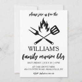 invitaciones a reuniones familiares Cocina de Bbq
