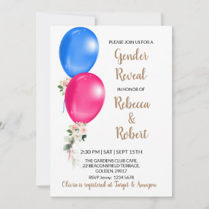 Invitaciones a revelar género