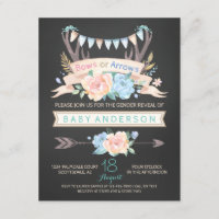 Invitaciones a revelar género de Tribal Antler Cha