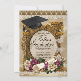 Invitaciones a Rosa de Graduación